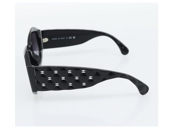 CHANEL Sunglasses Plastic Black CC - vista 6