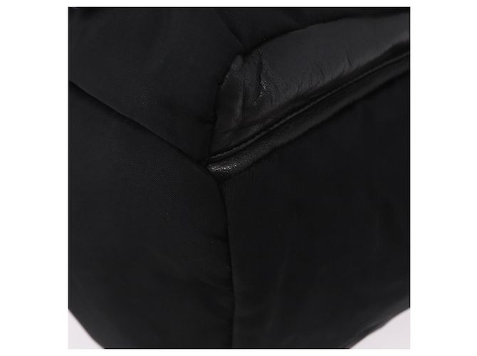 PRADA Purse Shoulder Bag Nylon Leather Black Silver - vista 11