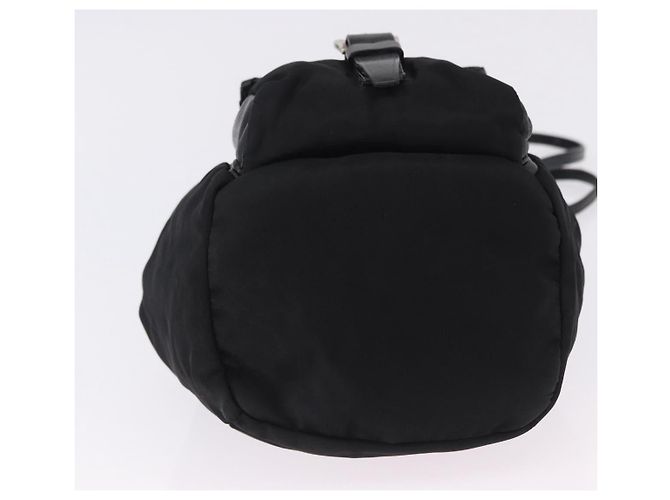 PRADA Purse Shoulder Bag Nylon Leather Black Silver - vista 9