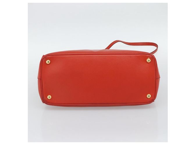 PRADA Hand Bag Safiano Leather 2way Orange Gold - vista 11