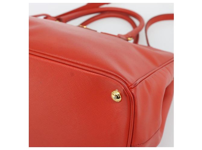 PRADA Hand Bag Safiano Leather 2way Orange Gold - vista 12