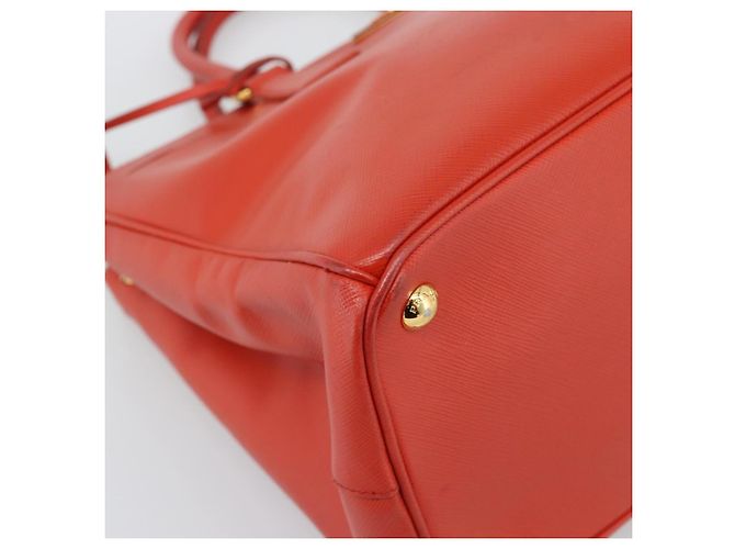 PRADA Hand Bag Safiano Leather 2way Orange Gold - vista 13