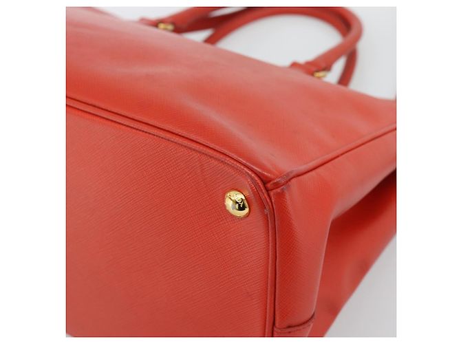 PRADA Hand Bag Safiano Leather 2way Orange Gold - vista 14