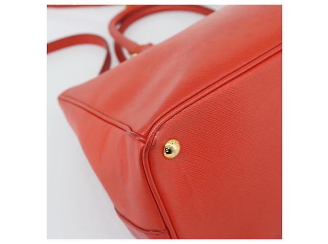 PRADA Hand Bag Safiano Leather 2way Orange Gold - vista 15