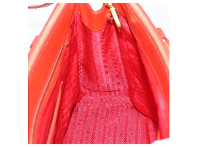PRADA Hand Bag Safiano Leather 2way Orange Gold - vista 21
