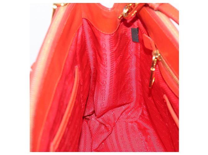 PRADA Hand Bag Safiano Leather 2way Orange Gold - vista 22