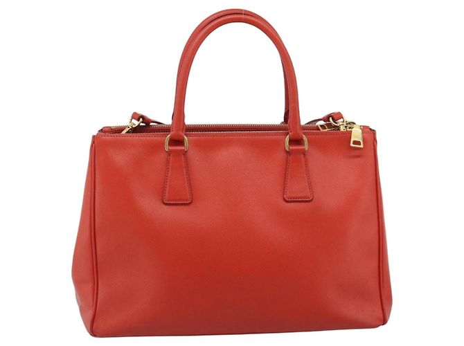 PRADA Hand Bag Safiano Leather 2way Orange Gold - vista 3