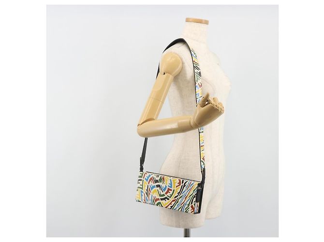 FENDI Zucca Canvas Vertigo Shoulder Bag PVC Multicolor Silver - vista 22