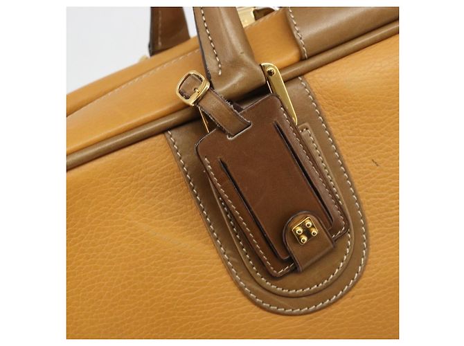 LOEWE Anagram Trunk Leather Beige Gold Tone - vista 14