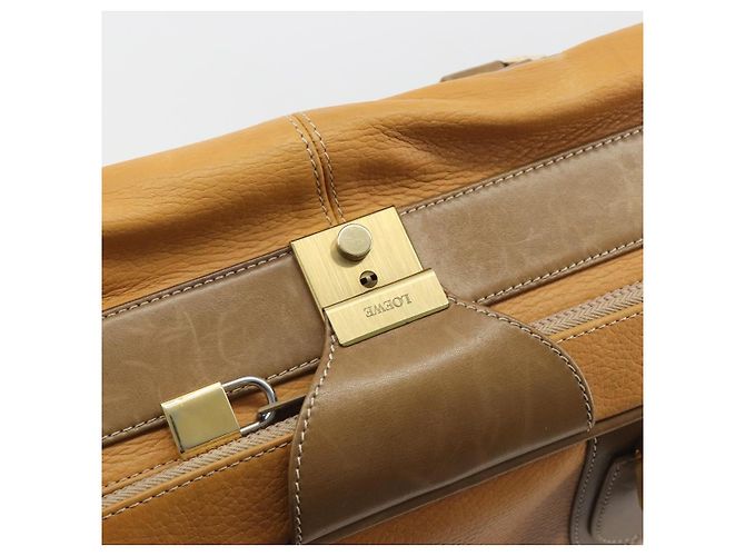 LOEWE Anagram Trunk Leather Beige Gold Tone - vista 16
