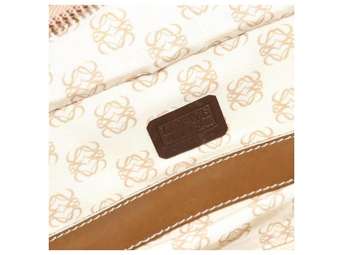 LOEWE Anagram Trunk Leather Beige Gold Tone - vista 18