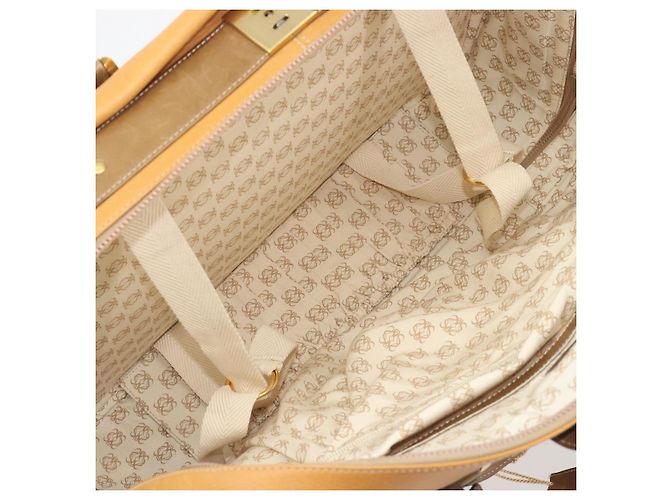 LOEWE Anagram Trunk Leather Beige Gold Tone - vista 19