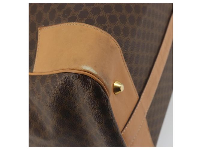 Céline CELINE Macadam Canvas Boston Bag PVC Leather Brown Gold - vista 13