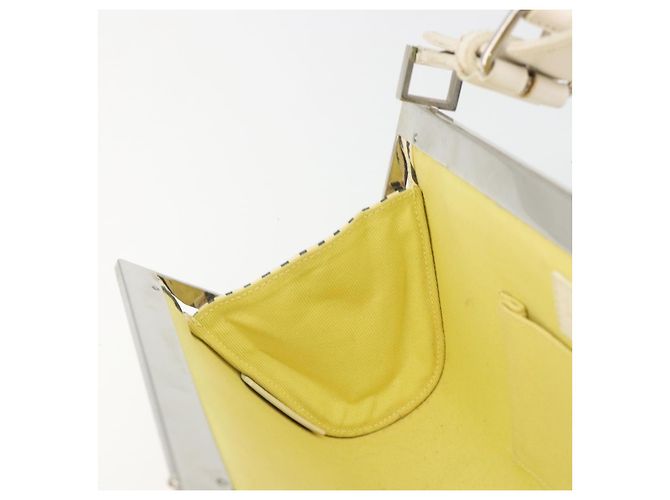 LOEWE Shoulder Bag Leather White Silver - vista 19
