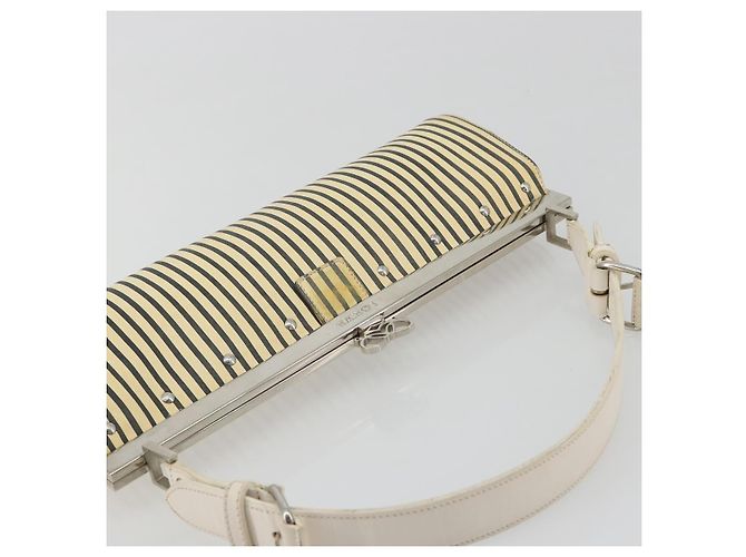 LOEWE Shoulder Bag Leather White Silver - vista 6