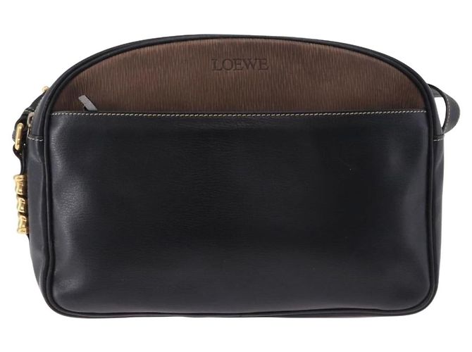 LOEWE Shoulder Bag Leather Black Gold - vista 2