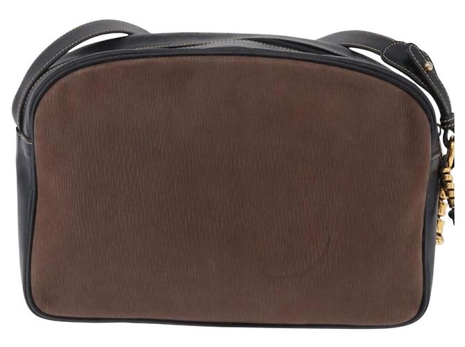 LOEWE Shoulder Bag Leather Black Gold - vista 3