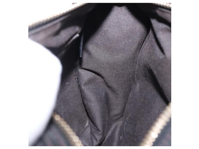 FENDI Zucchino Canvas Shoulder Bag Black Gold - vista 17