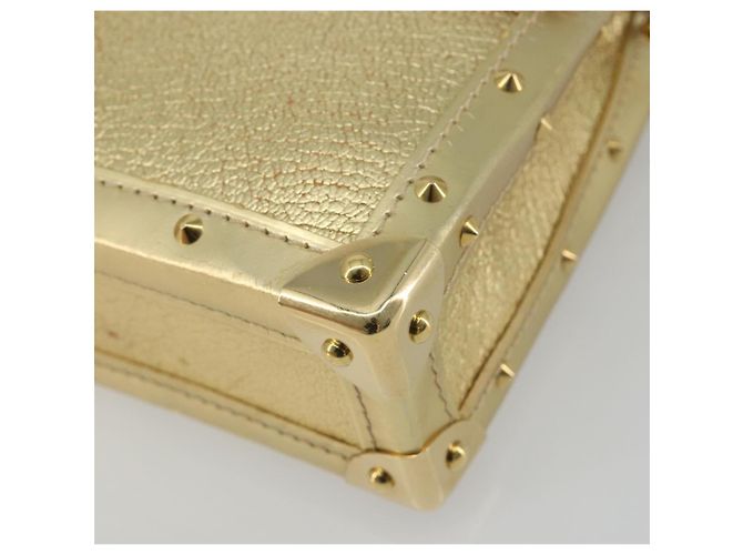 LOUIS VUITTON Suhari Emerble Shoulder Bag Leather Gold LV - vista 11