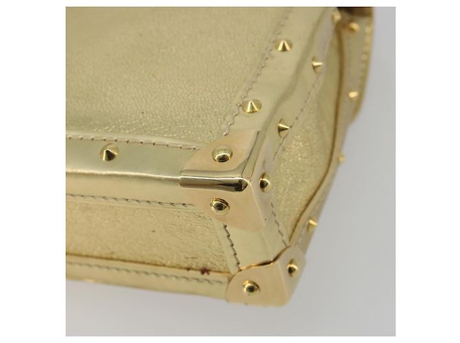 LOUIS VUITTON Suhari Emerble Shoulder Bag Leather Gold LV - vista 13
