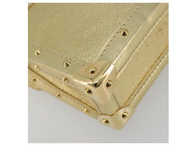LOUIS VUITTON Suhari Emerble Shoulder Bag Leather Gold LV - vista 14