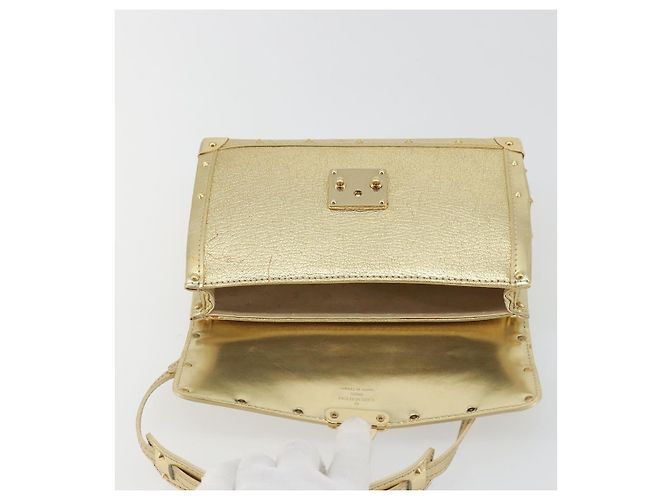 LOUIS VUITTON Suhari Emerble Shoulder Bag Leather Gold LV - vista 18