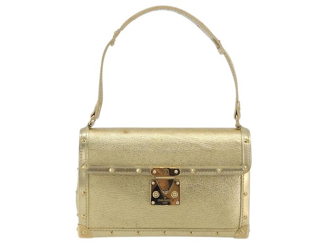 LOUIS VUITTON Suhari Emerble Shoulder Bag Leather Gold LV - vista 2