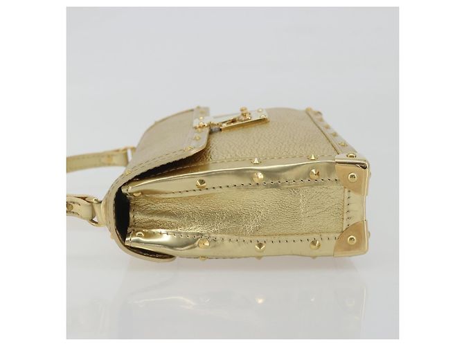 LOUIS VUITTON Suhari Emerble Shoulder Bag Leather Gold LV - vista 5