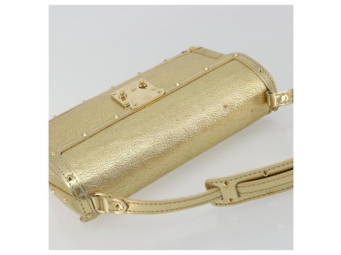 LOUIS VUITTON Suhari Emerble Shoulder Bag Leather Gold LV - vista 6