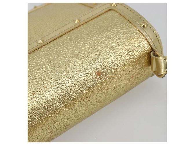 LOUIS VUITTON Suhari Emerble Shoulder Bag Leather Gold LV - vista 7