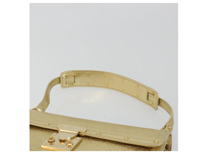 LOUIS VUITTON Suhari Emerble Shoulder Bag Leather Gold LV - vista 9