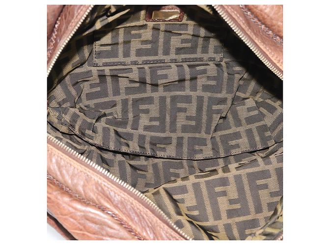 FENDI Spy Bag Leather Brown Gold - vista 16
