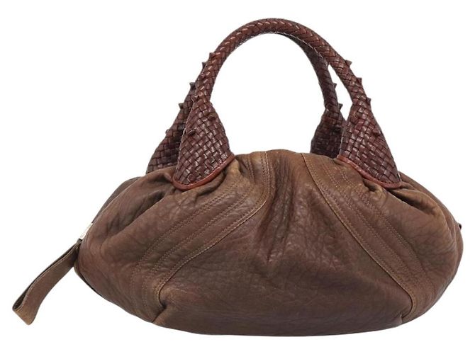 FENDI Spy Bag Leather Brown Gold - vista 2