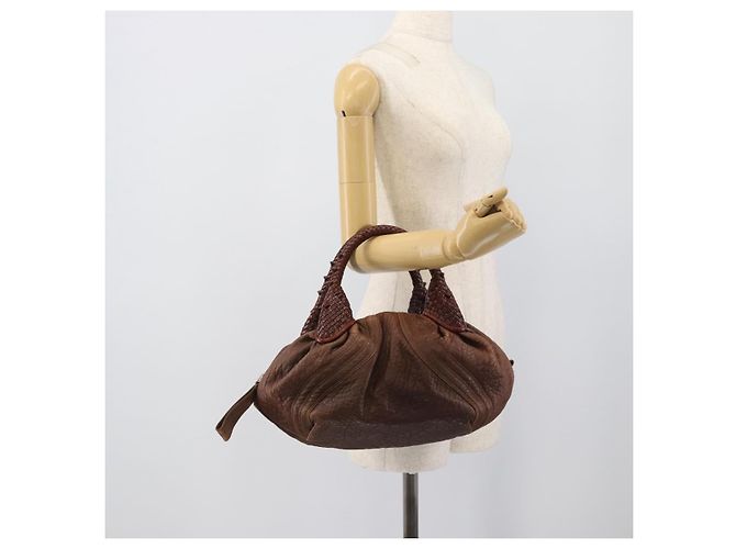 FENDI Spy Bag Leather Brown Gold - vista 21