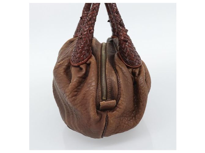 FENDI Spy Bag Leather Brown Gold - vista 5