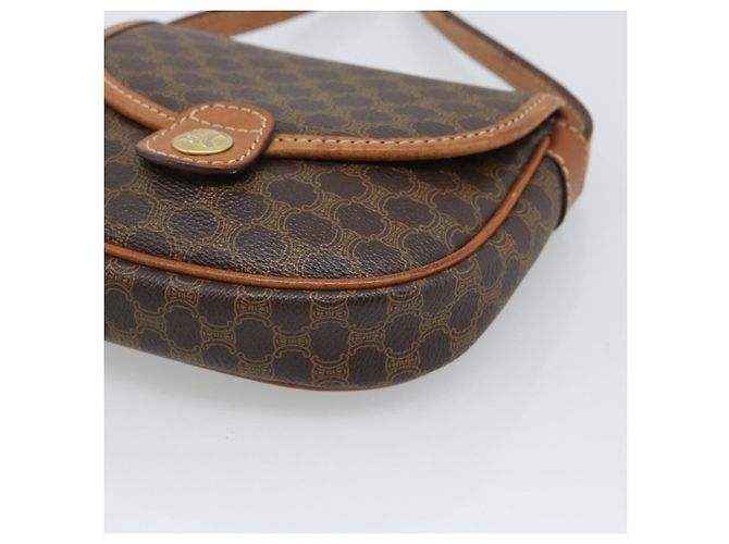 Céline CELINE Macadam Shoulder Bag PVC Leather Brown Gold Tone - vista 10