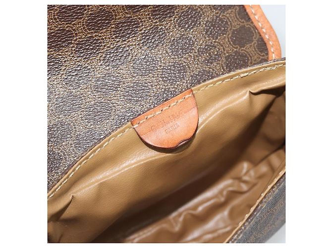 Céline CELINE Macadam Shoulder Bag PVC Leather Brown Gold Tone - vista 15