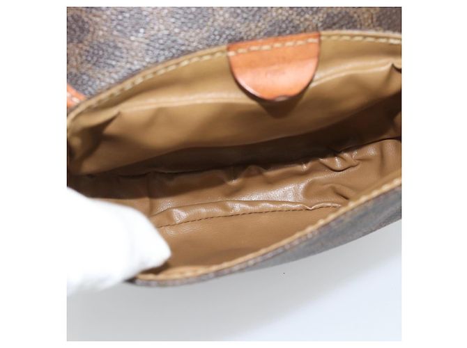 Céline CELINE Macadam Shoulder Bag PVC Leather Brown Gold Tone - vista 16