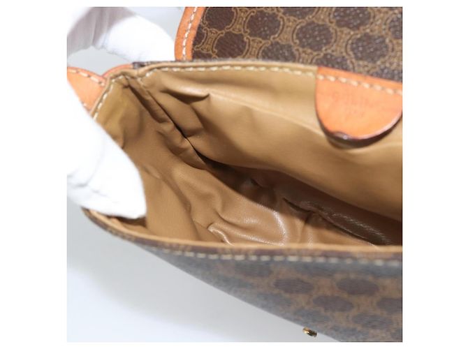 Céline CELINE Macadam Shoulder Bag PVC Leather Brown Gold Tone - vista 18