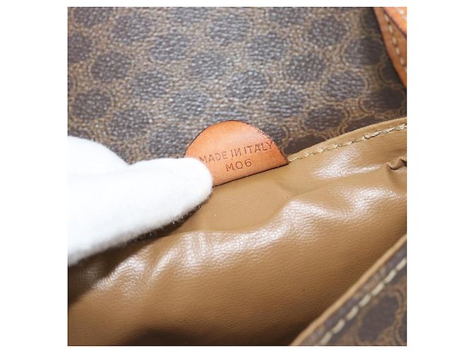 Céline CELINE Macadam Shoulder Bag PVC Leather Brown Gold Tone - vista 19
