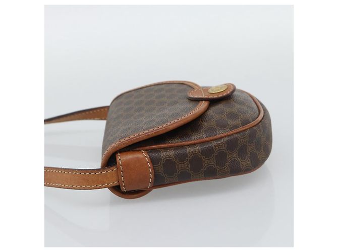 Céline CELINE Macadam Shoulder Bag PVC Leather Brown Gold Tone - vista 4