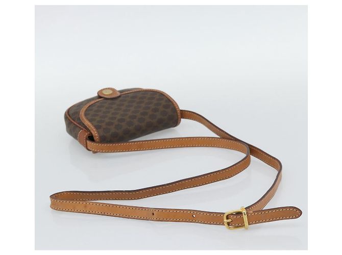Céline CELINE Macadam Shoulder Bag PVC Leather Brown Gold Tone - vista 7