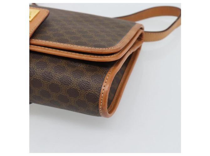 Céline CELINE Macadam Shoulder Bag PVC Leather Brown Gold Tone - vista 10