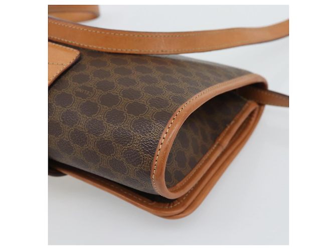 Céline CELINE Macadam Shoulder Bag PVC Leather Brown Gold Tone - vista 12