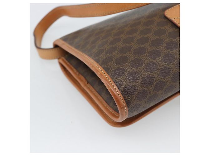 Céline CELINE Macadam Shoulder Bag PVC Leather Brown Gold Tone - vista 13