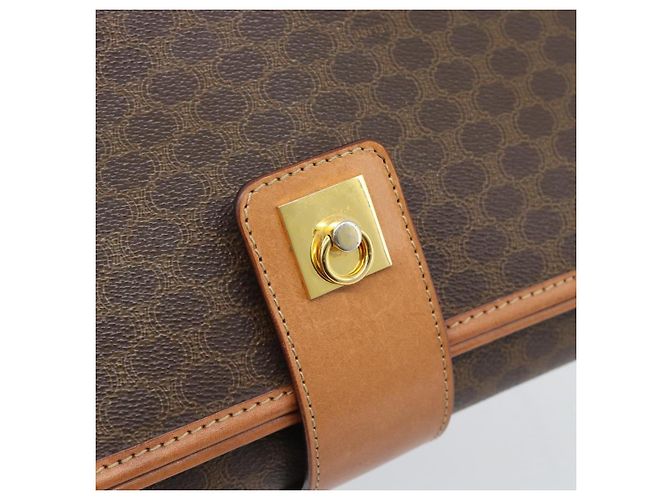 Céline CELINE Macadam Shoulder Bag PVC Leather Brown Gold Tone - vista 14