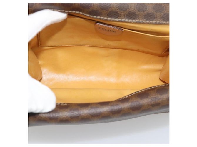 Céline CELINE Macadam Shoulder Bag PVC Leather Brown Gold Tone - vista 17