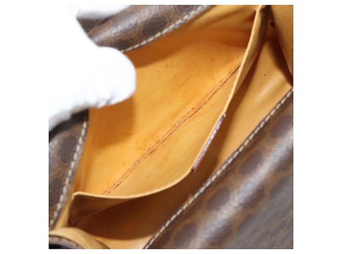 Céline CELINE Macadam Shoulder Bag PVC Leather Brown Gold Tone - vista 20