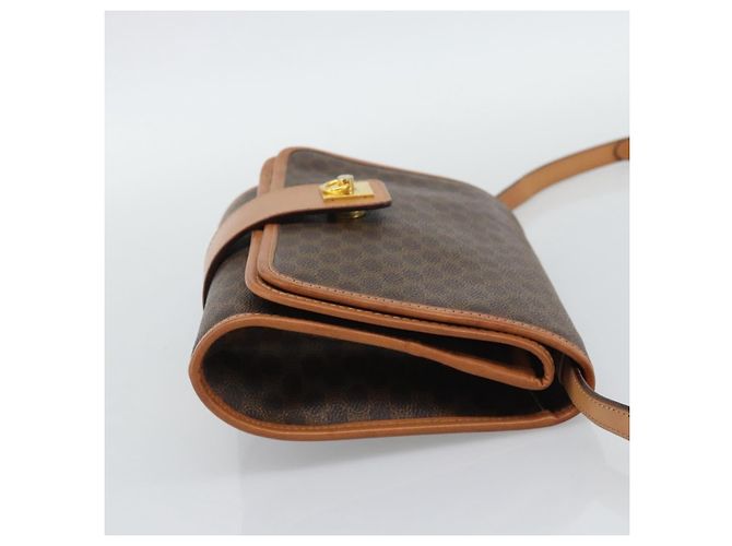 Céline CELINE Macadam Shoulder Bag PVC Leather Brown Gold Tone - vista 5