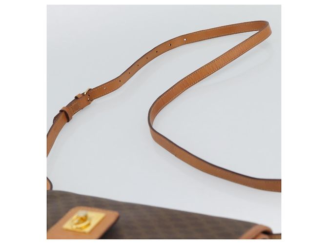 Céline CELINE Macadam Shoulder Bag PVC Leather Brown Gold Tone - vista 8